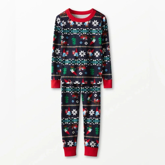 Hanna Andersson Baby Holiday Long John Pajama Set Gnome Sweet Gnome 0-3 months - Picture 1 of 9